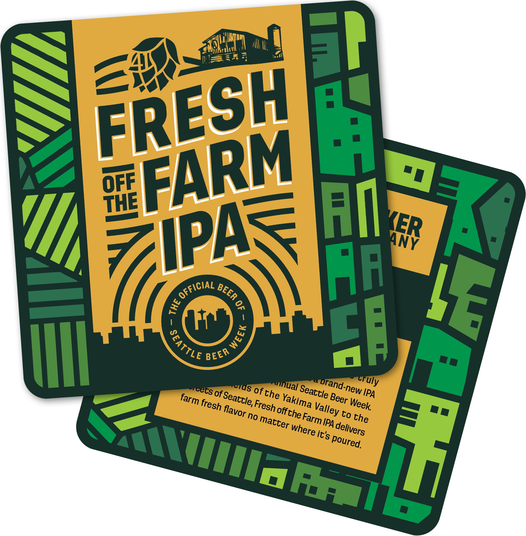 Coasters Bale Breaker Fresh Off The Farm IPA Coasters