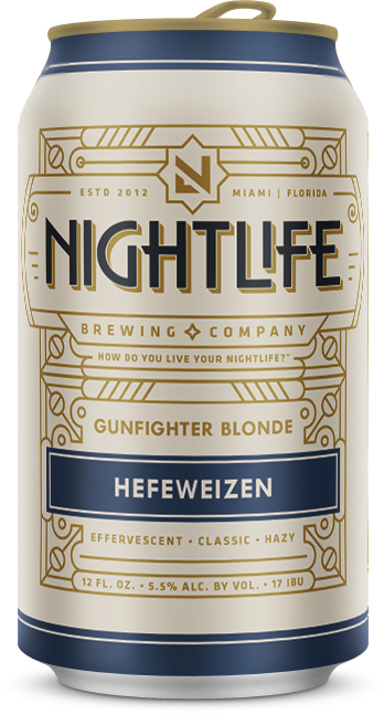 Blonde Front Nightlife Brewing Gunfighter Blonde Can