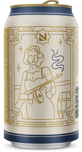 Blonde Back Nightlife Brewing Gunfighter Blonde Can