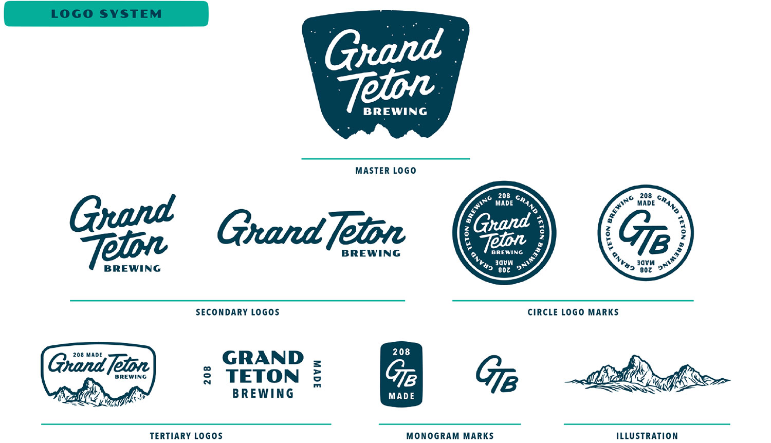 Logo System Grand Teton Brewing Logo System