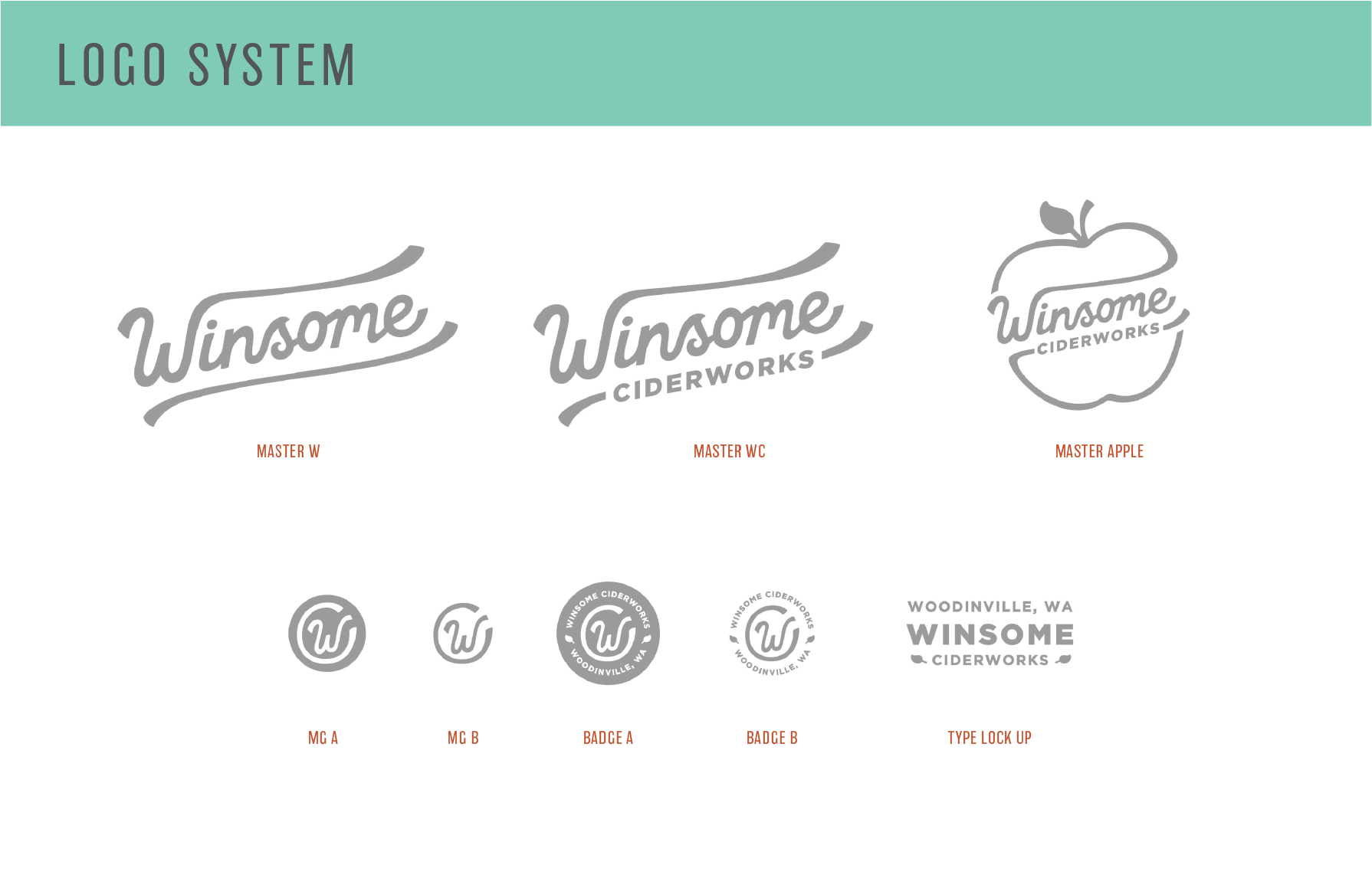 Logo System Winsome Ciderworks Logos