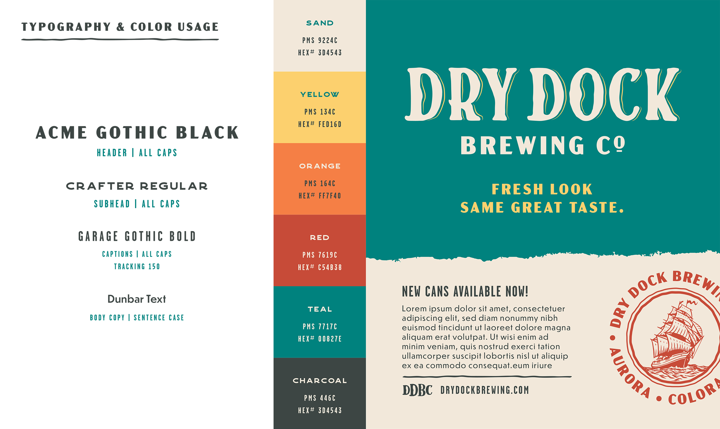 color/type page Dry Dock Brewing Brand