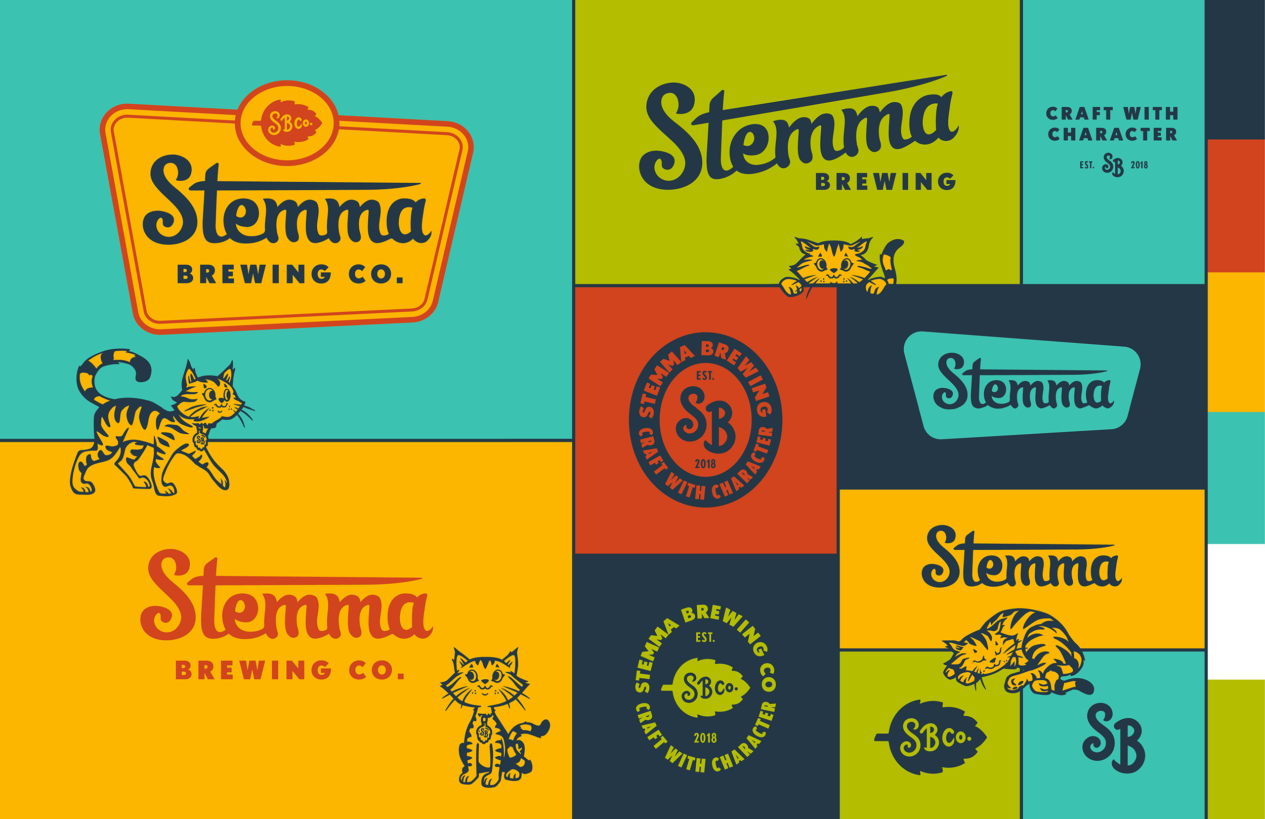 logo system Stemma Brewing Co.