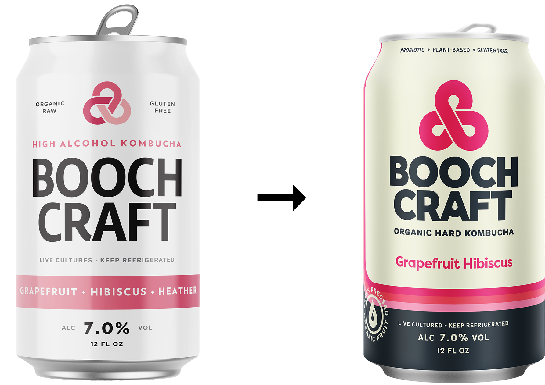 Before/After Grapefruit Boochcraft Grapefruit Hibiscus Can