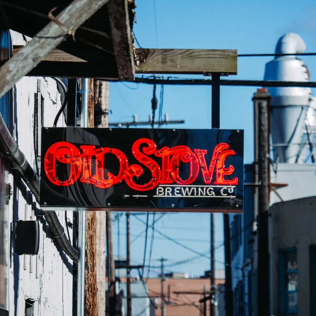 Old Stove Brewing Signage