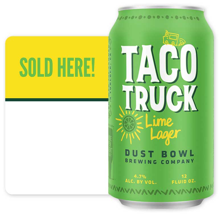 Dust Bowl Taco Truck Cooler Decal