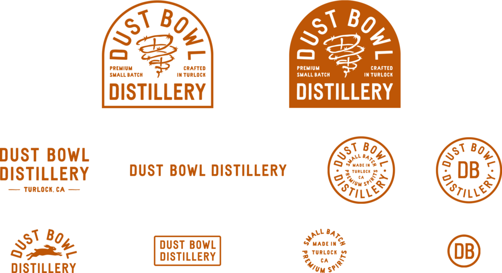 Dust Bowl Distillery Logo System